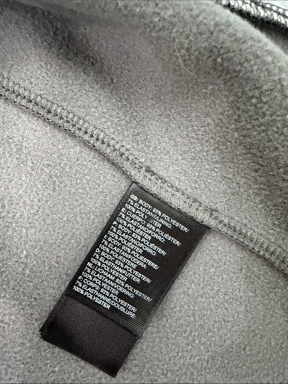 The North Face Charcoal Fleece Jacket with Blue Trim | men’s medium